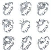 925 Silver Plating 18k Platinum Ring Frame Accessories – Stylish Gifts — 1