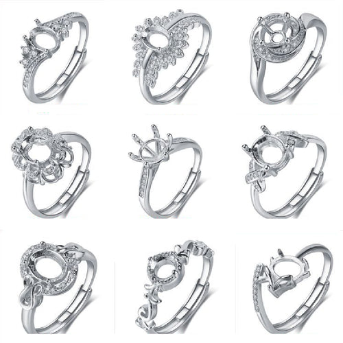 925 Silver Plating 18k Platinum Ring Frame Accessories – Stylish Gifts — 1