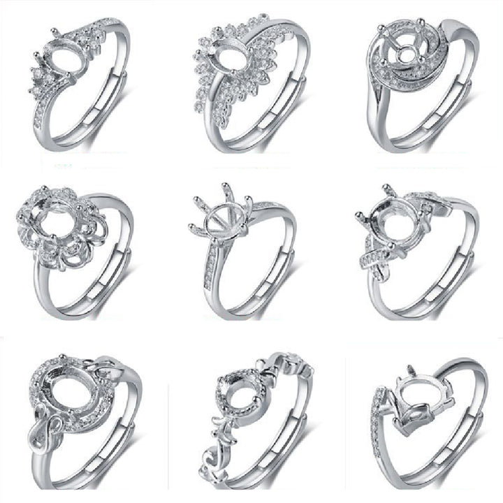 925 Silver Plating 18k Platinum Ring Frame Accessories – Stylish Gifts — 1