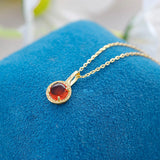Round Carved Garnet Ring Black Agate Pendant – Jewelry Gift Ideas — 9