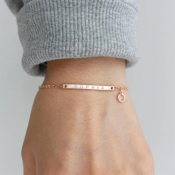 Fashion Personalized Custom Birthstone Bracelet – Stylish Gifts — 1