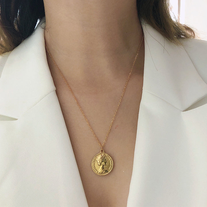 Electroplated 18K Gold Coin Titanium Steel – Jewelry Gift Ideas — 1