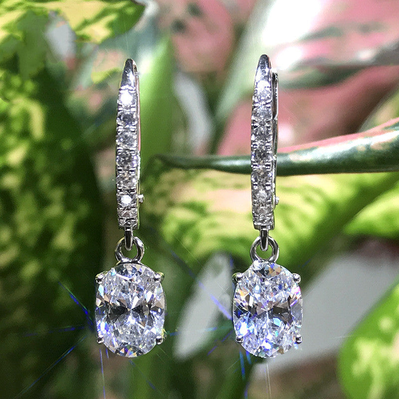Women's Short Sterling Silver Drop Earrings – Gifts for Her — 1