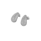 Copper Inlaid With Zircon Hollow Water Drop Ear Studs – Birthday Gifts — 2