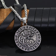 Mens Fashion Viking Wolf Head Rune Pendant – Jewelry Gift Ideas — 1