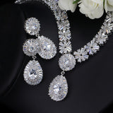Zircon Necklace Earrings Two Piece Jewelry Set – Jewelry Gift Ideas — 4