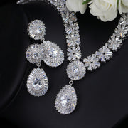 Zircon Necklace Earrings Two Piece Jewelry Set – Jewelry Gift Ideas — 4