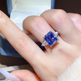 Sapphire Blue Ledean 5 Karat Moissanite Ring – Useful Gifts — 2