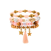 Ethnic Wooden Bead Tassel Bracelet Suit – Jewelry Gift Ideas — 2