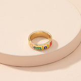 Oil Dripping Twelve Constellation Free Size Rings – Birthday Gifts — 8