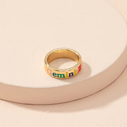Oil Dripping Twelve Constellation Free Size Rings – Birthday Gifts — 8