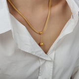 Simple Elegant Weaving Hollow Tassel Titanium – Jewelry Gift Ideas — 1