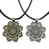Women's Double Sided Mandala Flower Pendant – Jewelry Gift Ideas — 3