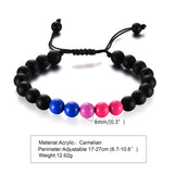 Bracelet Acrylic Black Agate Beaded Bracelet – Gifts for Her — 7