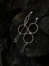 Asymmetric Geometric Ring Chain Earrings – Holiday Gift Ideas — 7