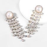 Creative Alloy Inlaid Pearl Diamond Rhinestone Long – Gifts for Her — 7