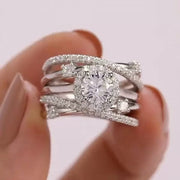 Women's Fashion Multi-loop Winding Inset Zircon Ring – Stylish Gifts — 3