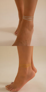 All-match Sparkling Slim Chain Metallic Anklet – Thoughtful Gifts — 5