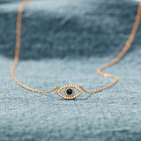 Evil Eye Necklace Crystal Clavicle Chain – Jewelry Gift Ideas — 3