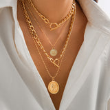 Fashion Punk Round Clavicle Chain Necklace – Jewelry Gift Ideas — 3