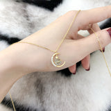 Crystal Moon Cosmic Necklace Female Cold Wind – Jewelry Gift Ideas — 4