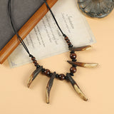 Wild Boar Tooth Necklace Retro Personalized – Jewelry Gift Ideas — 4