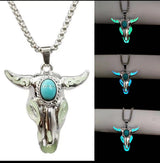 Punk Fashion Turquoise Skull Bull Head Stainless – Jewelry Gift Ideas — 10