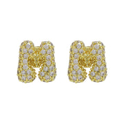 18K Brass Balloon Bubble Zircon Small Size Stud – Birthday Gifts — 18
