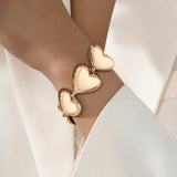 Exaggerated Glossy Metal Heart Bracelet – Jewelry Gift Ideas — 7