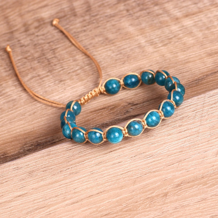 Women's Blue Apatite Beads Simple Braided – Jewelry Gift Ideas — 1