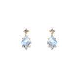 Women's Blue Topaz Diamond Earrings – Gifts for Her — 4