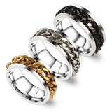 Titanium Steel Chain Rotatable Ring Niche – Unique Gift Ideas — 5