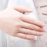 Women's White Copper Zircon Ring – Gifts for Her — 4