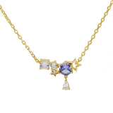 Snow Star Tanzanian Zirconium Moonstone Necklace – Jewelry Gift Ideas — 5