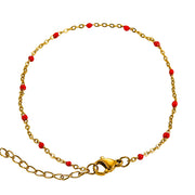 Fashion Stainless Steel Bracelets Gold Color Blue Red – Stylish Gifts — 8