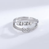Women's Double Bow Spinning Ring – Gifts for Her — 7