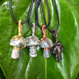 Natural Crystal Mushroom Pendant Necklace – Jewelry Gift Ideas — 19