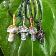 Natural Crystal Mushroom Pendant Necklace – Jewelry Gift Ideas — 19