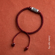 Cinnabar Zodiac Year S925 Silver Red Rope – Holiday Gift Ideas — 7