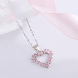 Women's Collarbone Chain Heart-shaped Peach Heart – Jewelry Gift Ideas — 5