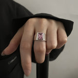 Multi Color Optional Pink Zircon Heavy Duty Ring – Gift Ideas — 1