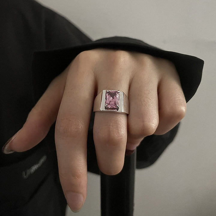 Multi Color Optional Pink Zircon Heavy Duty Ring – Gift Ideas — 1