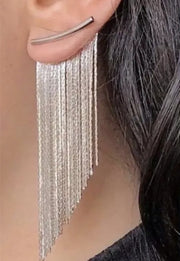 Gold Tassel Long Earrings – Meaningful Gifts — 5