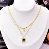 Women's Fashion Double Layer Zirconia Pendant – Jewelry Gift Ideas — 1