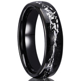 Tungsten Steel Black Ring Silver Wire Edged – Gift Ideas — 2