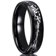 Tungsten Steel Black Ring Silver Wire Edged – Gift Ideas — 2
