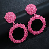 Simple Geometric Relief Flower Earrings – Small Gift Ideas — 1