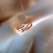 Woven Twist Net Celebrity Ring Women – Gifts for Her — 1