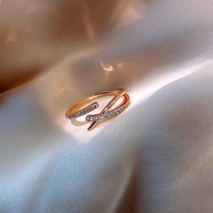 Woven Twist Net Celebrity Ring Women – Gifts for Her — 1
