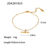 Women's Retro 18K Gold Cross Fine Feet Chain – Gifts for Her — 4